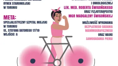 Różowy przejazd rowerowy