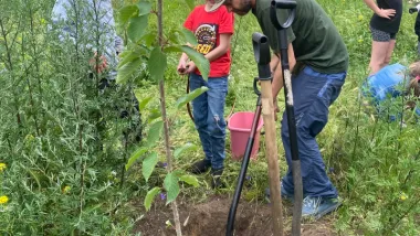 Zielony plac zabaw - interwencje małych ogrodników to zadanie, którego celem jest zazielenienie i odczarowanie terenu przed Domem Kultury Bydgoskie Przedmieście.