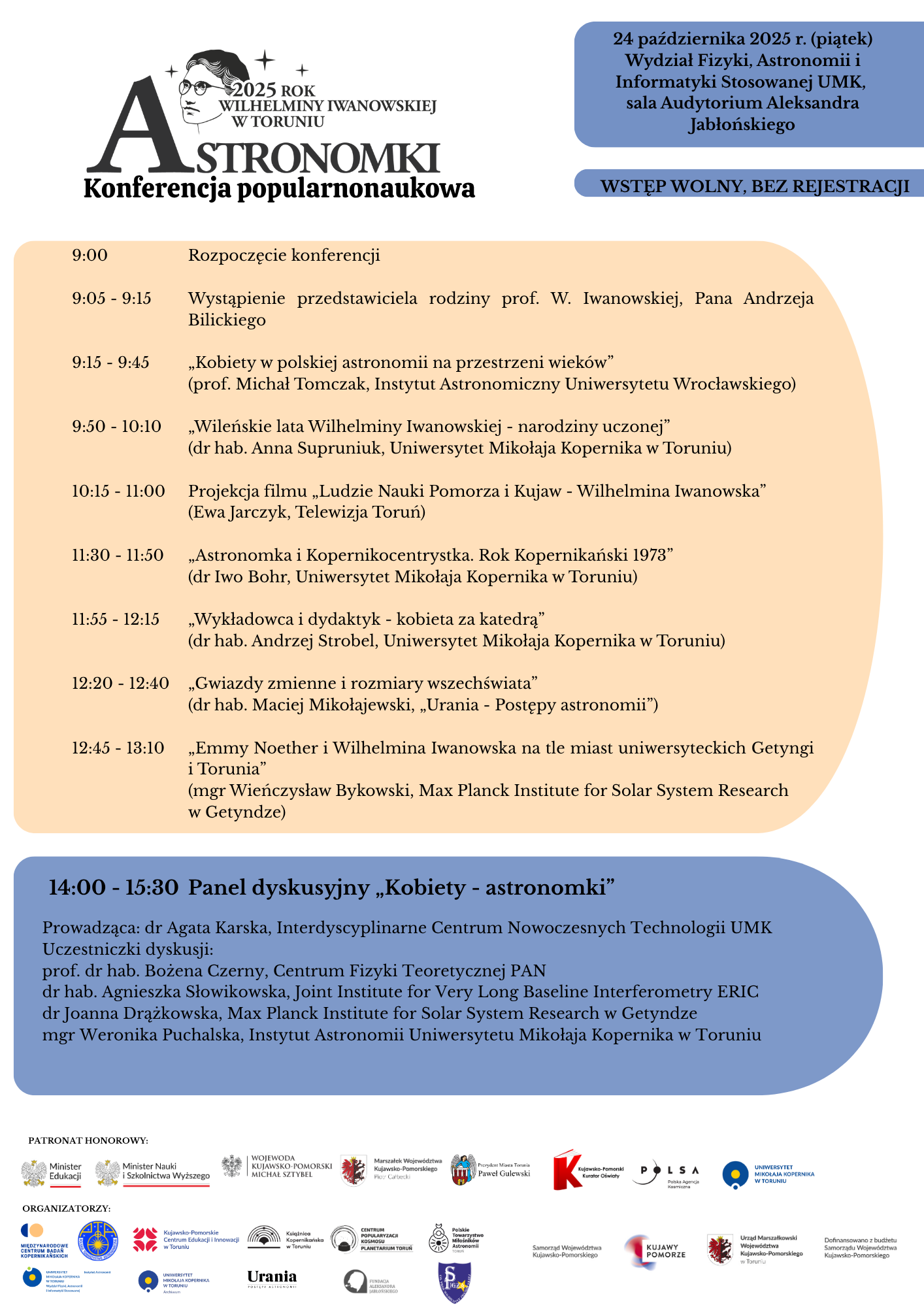 Konferencja popularnonaukowa "Astronomki"