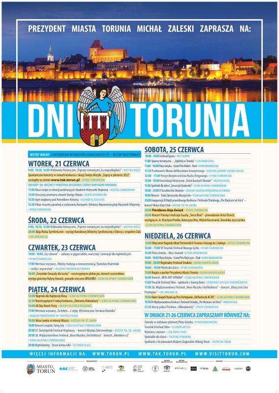 Plakat Dni Torunia 2022