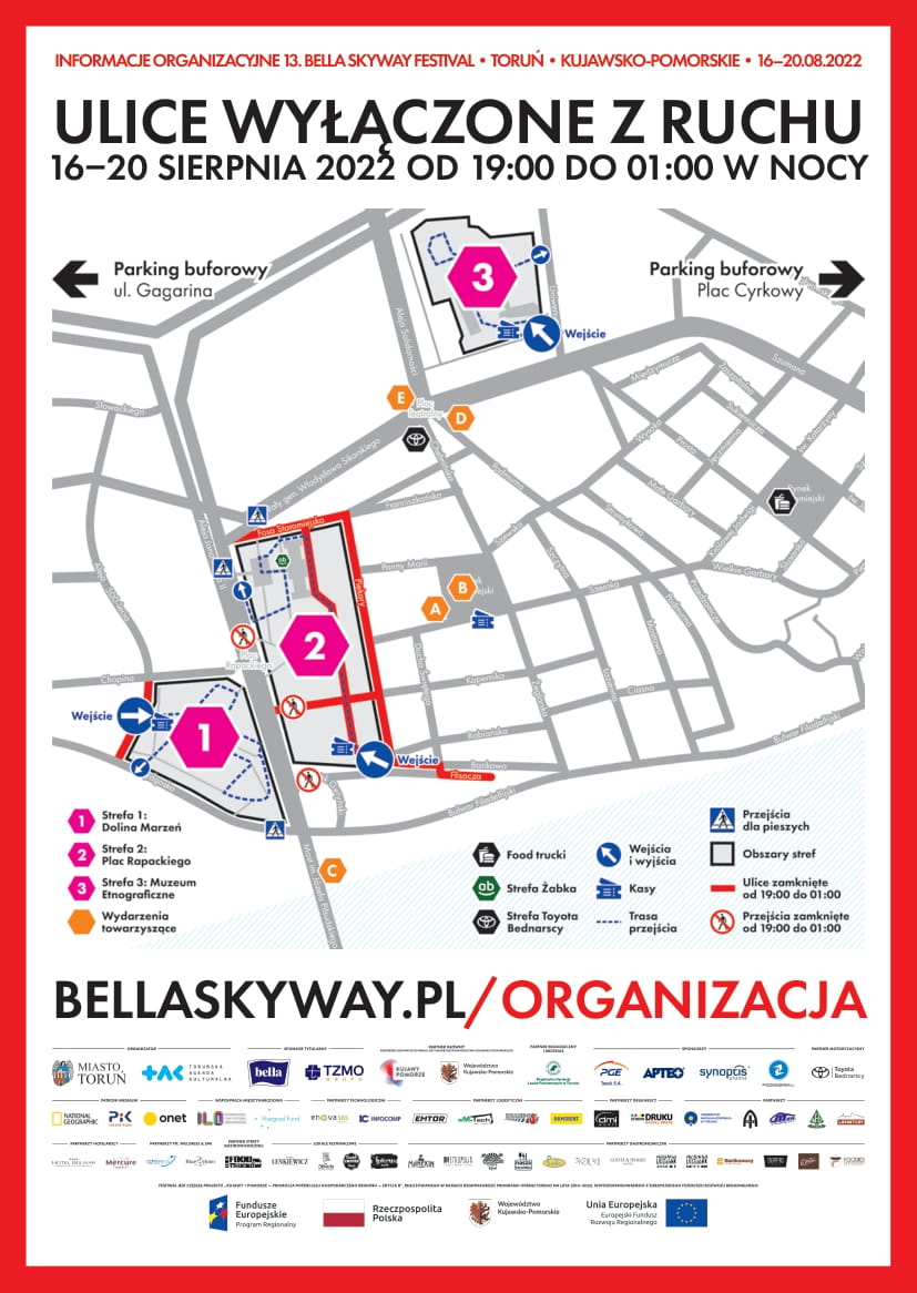 13. Bella Skyway Festival - ulice wyłączone z ruchu