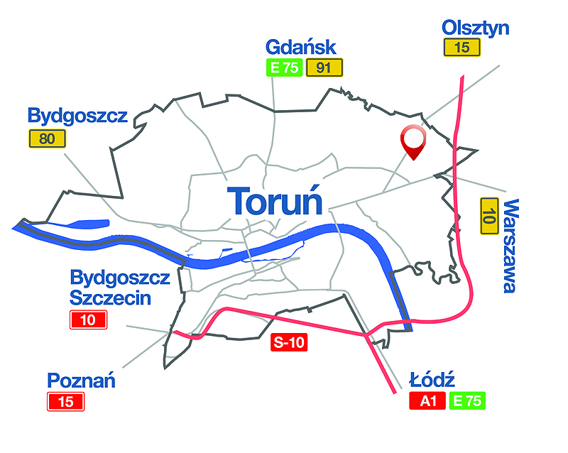 mapka lokalizacji nieruchomości w Grębocinie