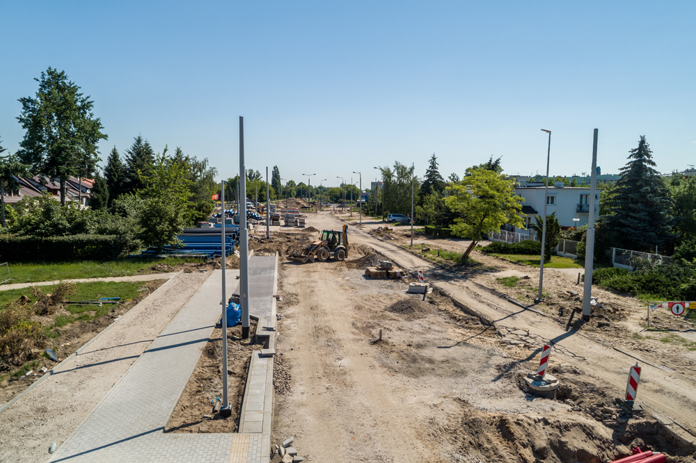Budowa nowej linii tramwajowej - czerwiec 2022