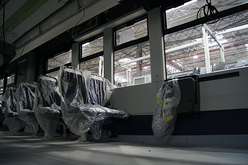 wnętrze tramwaju zakupionego przez MZK