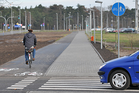 Ścieżka rowerowa w rejonie Polna - Legionów