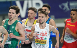 Bieg eliminacyjny na 1500 m mężczyzn. W stawce Marcin Lewandowski.