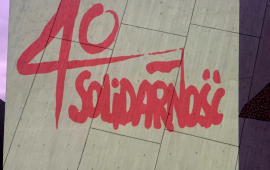 Na zdjęciu projekcja "40 Solidarność" na CKK Jordanki