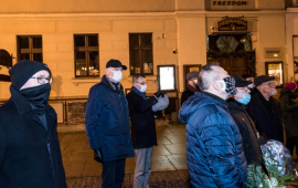 Na zdjęciu prezydent Michał Zaleski stoi wśród uczestników wydarzenia