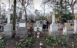 Grób rodziny Szumanów, gdzie pochowana jest Wanda Szuman, na cmentarzu św. Jerzego