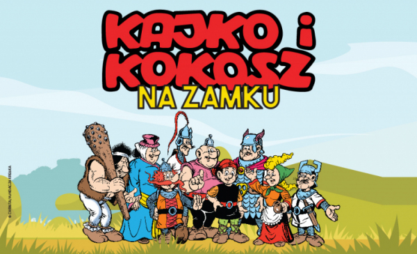 Grafika przedstawia postacie z komiksu Kajko i Kokosz