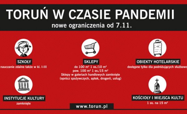Nowe obostrzenia od soboty 7 listopada | www.torun.pl