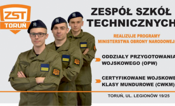 Plakat klasy mundurowej w Zespole Szkół Technicznych