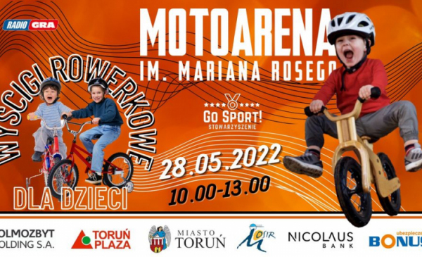 Pomarańczowy plakat wyścigów rowerkowych 2022