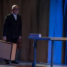 Widzowie obejrzeli spektakl "Belfer" w wykonaniu Przemysława Bluszcza z Teatru Ateneum