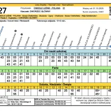 Rozkład jazdy 27- Osiedle Leśne