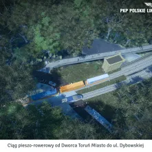 Kładka pieszo-rowerowa przez Wisłę_widok od ul. Dybowskiej