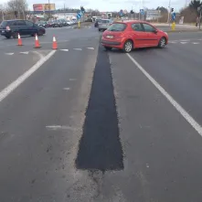 Trwa akcja łatania dziur po zimie, ul. Andersa - Łódzka