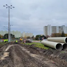 W ciągu ul. Konstytucji 3 Maja i Kościuszki trwają modernizacje kolejnych odcinków toruńskich torowisk.
