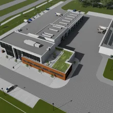 Nowa baza Toruńskich Wodociągów - wizualizacja