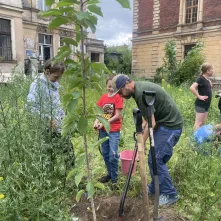 Zielony plac zabaw - interwencje małych ogrodników to zadanie, którego celem jest zazielenienie i odczarowanie terenu przed Domem Kultury Bydgoskie Przedmieście.