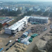 Budowa szkoły podstawowej przy ul. Grasera - stan prac na 12.03.2025 r.