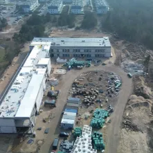 Budowa szkoły podstawowej przy ul. Grasera - stan prac na 12.03.2025 r.