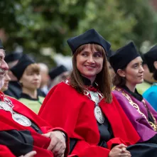 Uroczyste posiedzenie Senatu UMK na Rynku Staromiejskim 