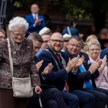 Uroczyste posiedzenie Senatu UMK na Rynku Staromiejskim 