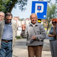 Odsłonięcie tablicy na Kępie Bazarowej