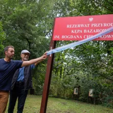 Odsłonięcie tablicy na Kępie Bazarowej