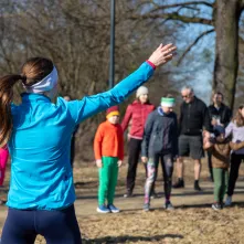 Międzypokoleniowy bieg w Parku Glazja