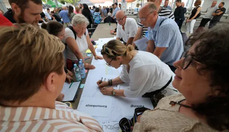 Spotkanie na targowisku miejskim