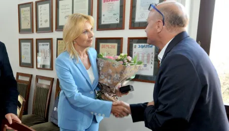 Dr hab. Marlena Ciechan-Kujawa i wiceprezydent Rafał Pietrucień