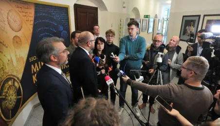 Briefieng prasowy w Urzedzie Miasta Torunia