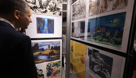 Uroczyste otwarcie wystawy pokonkursowej "Zawsze zielono, zawsze niebiesko"