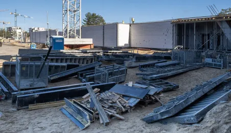 Budowa szkoły podstawowej przy ul. Grasera - stan prac na 4.11.2024 r.