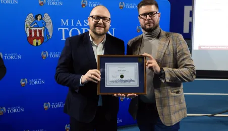 Prezydent Torunia Paweł Gulewski i wiceprzewodniczący Rady Karol Lejman