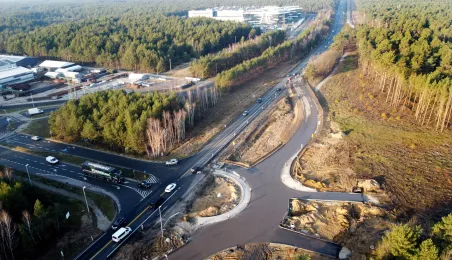 Prace na skrzyżowaniu ulic Grudziądzkiej i Strobanda