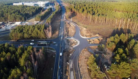 Prace na skrzyżowaniu ulic Grudziądzkiej i Strobanda