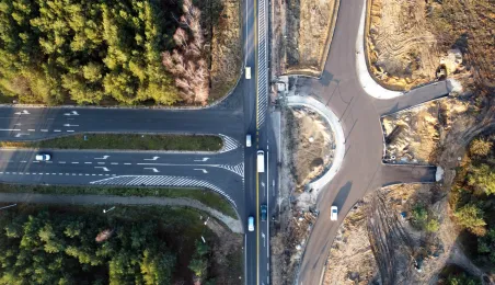 Prace na skrzyżowaniu ulic Grudziądzkiej i Strobanda
