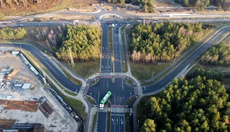 Prace na skrzyżowaniu ulic Grudziądzkiej i Strobanda