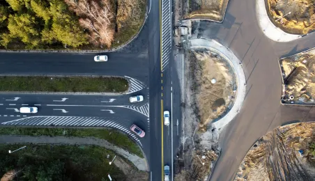 Prace na skrzyżowaniu ulic Grudziądzkiej i Strobanda