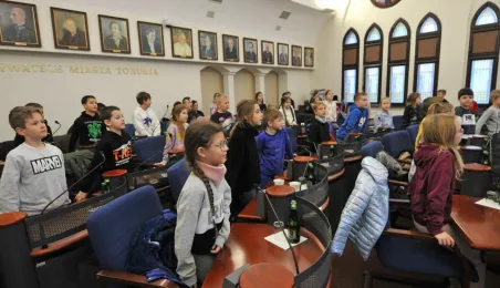 Wizyta uczniów SP32 w Urzędzie Miasta Torunia