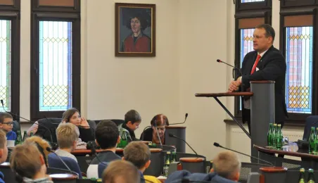 Wizyta uczniów SP32 w Urzędzie Miasta Torunia