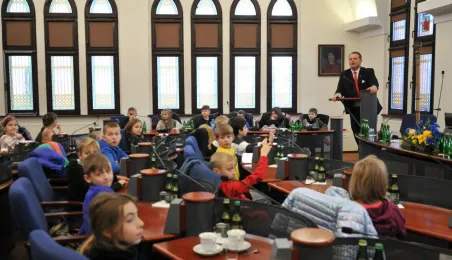 Wizyta uczniów SP32 w Urzędzie Miasta Torunia