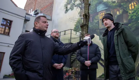 Odsłonięcie muralu "Piecza toruńska", 6.12.2024 r.