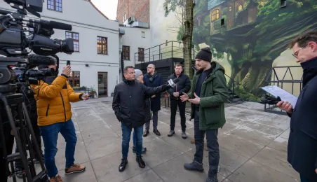 Odsłonięcie muralu "Piecza toruńska", 6.12.2024 r.