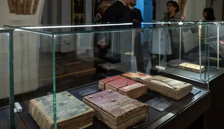 Oprawy gotyckie na wystawie 