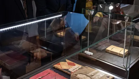 Oprawy gotyckie na wystawie 