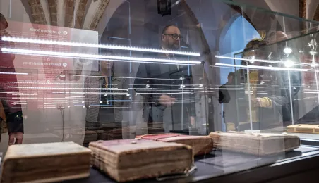 Oprawy gotyckie na wystawie 